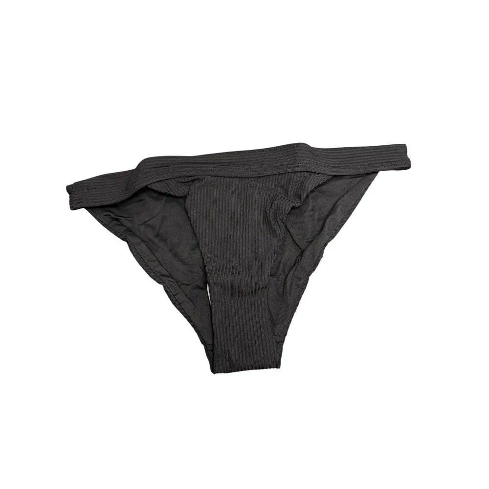 Andie Swim Banded Ribbed Cheeky Bikini Bottom Black Medium M NWT - Picture 5 of 9